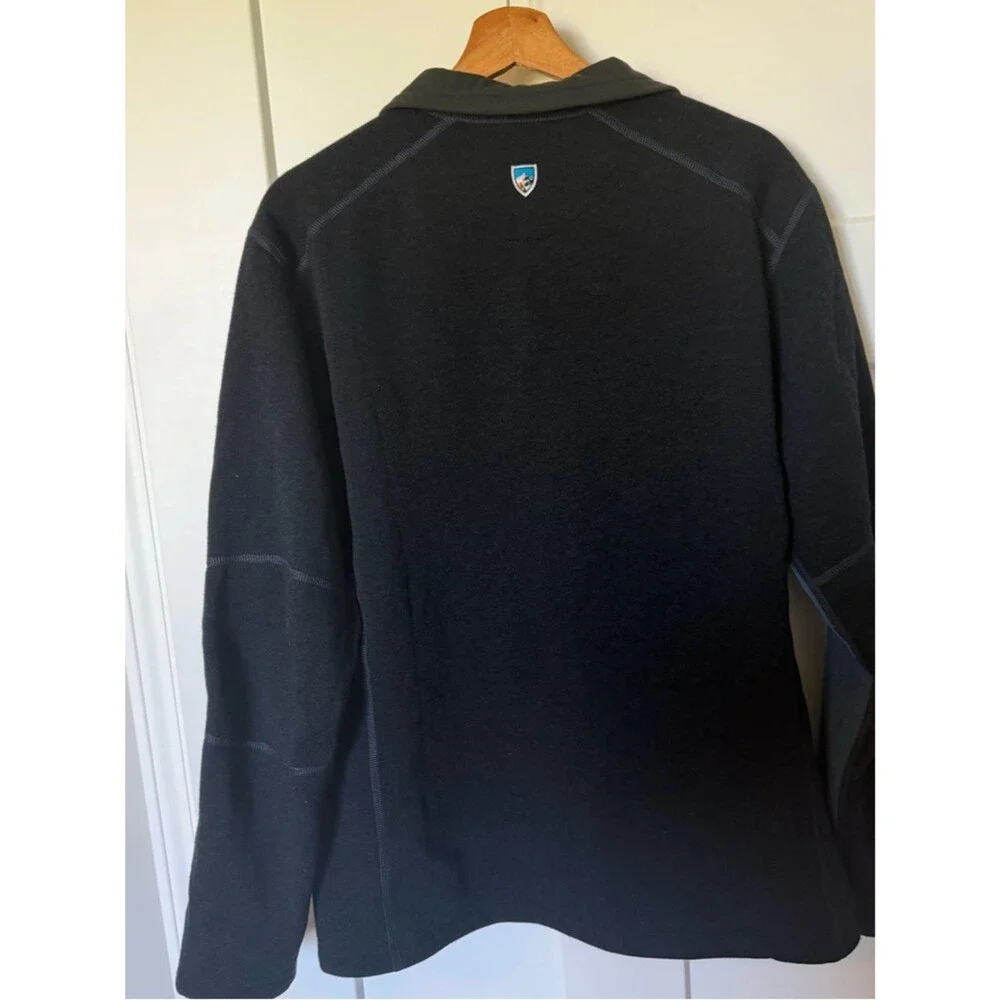 Kuhl Mens Revel Quarter zip Pullover sweater Fleece Blue Large EUC Gorpcore